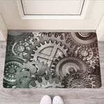 Steampunk Metal Gears Print Rubber Doormat