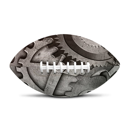 Steampunk Metal Gears Print Rugby Ball
