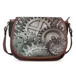 Steampunk Metal Gears Print Saddle Bag