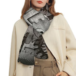 Steampunk Metal Gears Print Scarf
