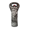 Steampunk Metal Gears Print Single Neoprene Wine Tote