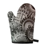 Steampunk Metal Gears Print Single Oven Mitt