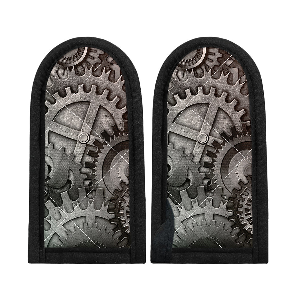 Steampunk Metal Gears Print Skillet Handle Cover