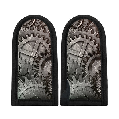 Steampunk Metal Gears Print Skillet Handle Cover