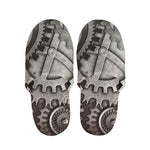 Steampunk Metal Gears Print Slippers
