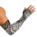 Steampunk Metal Gears Print Sun Protection Arm Sleeves