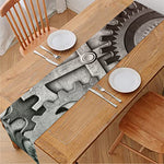 Steampunk Metal Gears Print Table Runner