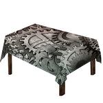 Steampunk Metal Gears Print Tablecloth