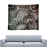 Steampunk Metal Gears Print Tapestry