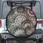 Steampunk Metal Gears Print Tire Cover