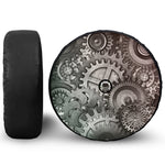 Steampunk Metal Gears Print Tire Cover With Camera Hole