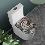 Steampunk Metal Gears Print Toilet Lid Cover