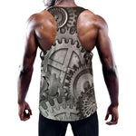 Steampunk Metal Gears Print Training Tank Top