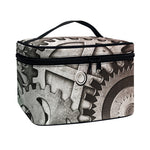 Steampunk Metal Gears Print Travel Makeup Bag