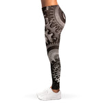 Steampunk Metal Gears Print Women's Leggings
