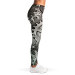 Steampunk Metal Gears Print Women's Leggings