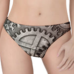 Steampunk Metal Gears Print Women's Thong