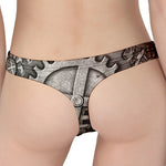 Steampunk Metal Gears Print Women's Thong