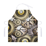 Steampunk Metallic Gears Print Adjustable Apron