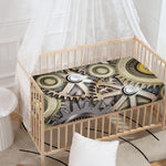 Steampunk Metallic Gears Print Baby Crib Sheet