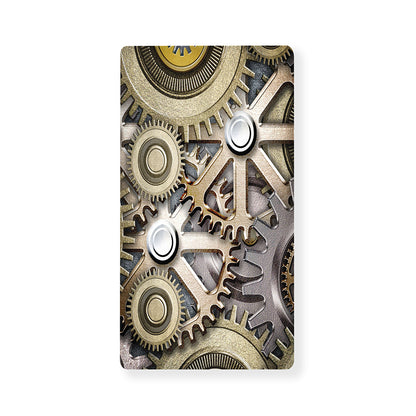 Steampunk Metallic Gears Print Baby Crib Sheet