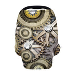 Steampunk Metallic Gears Print Baby Seat Cover