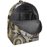 Steampunk Metallic Gears Print Backpack