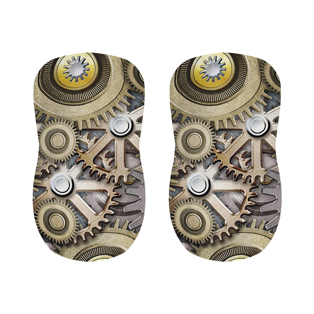 Steampunk Metallic Gears Print Bar Stool Covers