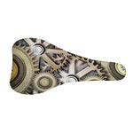 Steampunk Metallic Gears Print Bicycle Seat Cover