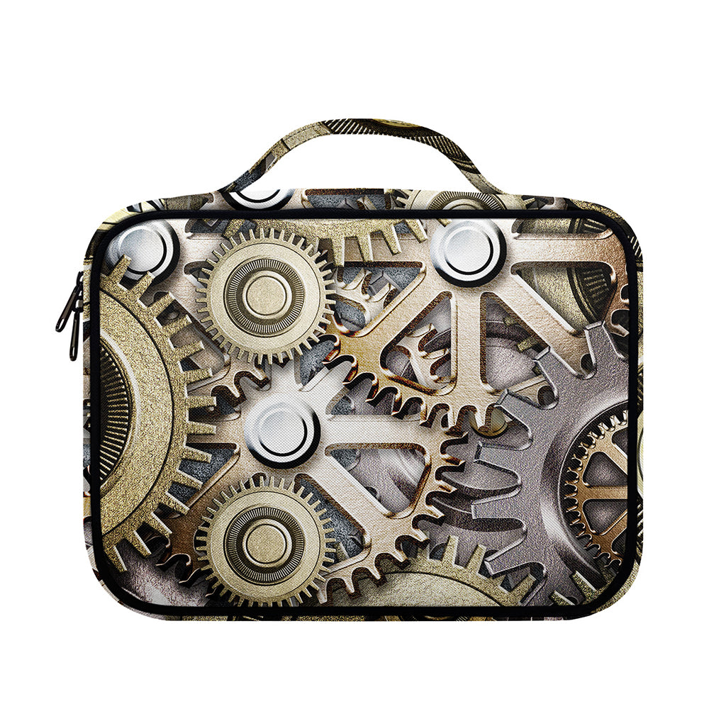 Steampunk Metallic Gears Print Briefcase Bible Bag