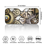 Steampunk Metallic Gears Print Car Windshield Sun Shade