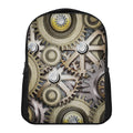 Steampunk Metallic Gears Print Casual Backpack