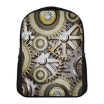 Steampunk Metallic Gears Print Casual Backpack