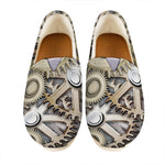 Steampunk Metallic Gears Print Casual Shoes
