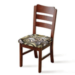 Steampunk Metallic Gears Print Chair Cushion Cover