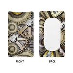 Steampunk Metallic Gears Print Changing Pad Cover