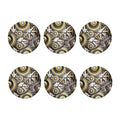 Steampunk Metallic Gears Print Coaster Set