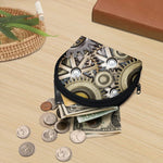 Steampunk Metallic Gears Print Coin Purse