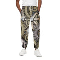 Steampunk Metallic Gears Print Cotton Sweatpants