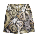 Steampunk Metallic Gears Print Cotton Shorts