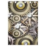 Steampunk Metallic Gears Print Curtain