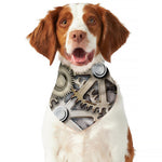 Steampunk Metallic Gears Print Dog Bandana
