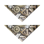 Steampunk Metallic Gears Print Dog Bandana