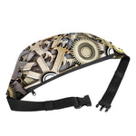 Steampunk Metallic Gears Print Fanny Pack