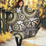 Steampunk Metallic Gears Print Foldable Umbrella