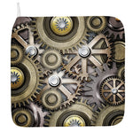 Steampunk Metallic Gears Print Hand Towel