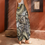 Steampunk Metallic Gears Print Harem Pants
