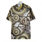 Steampunk Metallic Gears Print Hawaiian Shirt
