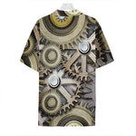 Steampunk Metallic Gears Print Hawaiian Shirt