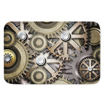 Steampunk Metallic Gears Print Indoor Door Mat